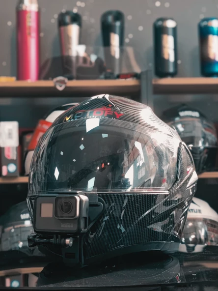 KASK İÇİN AKSİYON KAMERA VE TELEFON TUTUCU APARAT SETİ - ÇENE MONTAJLI - 3