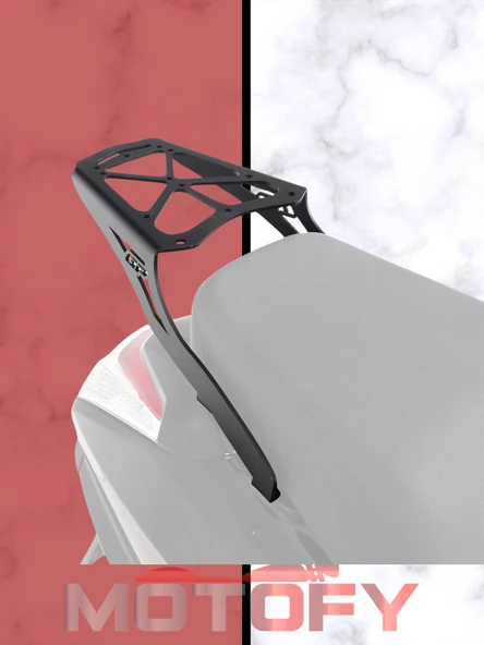 Gp Kompozit Honda Activa 2023-2024 Uyumlu Arka Çanta Demiri Siyah - 4