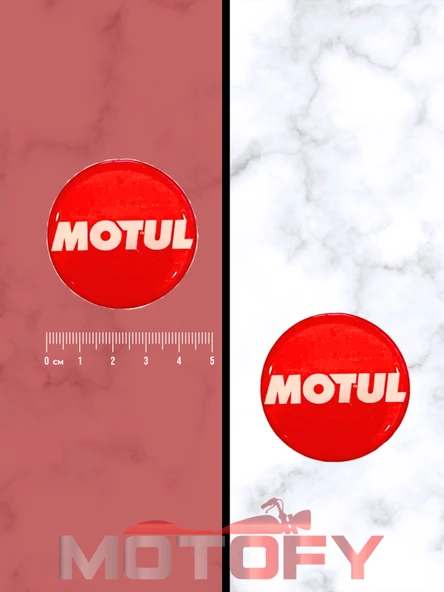 MOTUL Logo Damla Etiket 5x5cm 2'Li KIRMIZI
