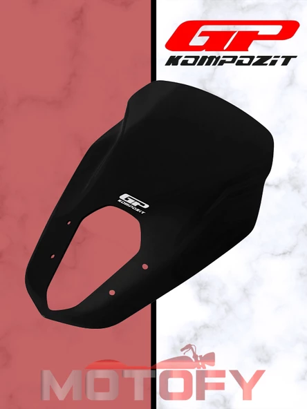 GP Kompozit Yamaha RayZR 2024 Uyumlu Kısa Spor Ön Cam Siyah