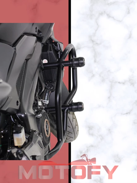 Gp Kompozit Bajaj Dominar 250 / 400 2020-2024 Uyumlu Motor Koruma Demiri Siyah - Resim 5