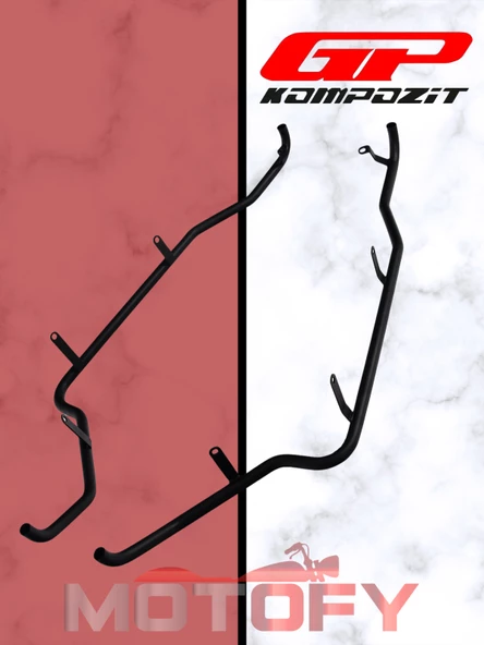 GP Kompozit Honda Forza 250 2018-2022 Uyumlu Yan Koruma Demiri Siyah - Resim 3