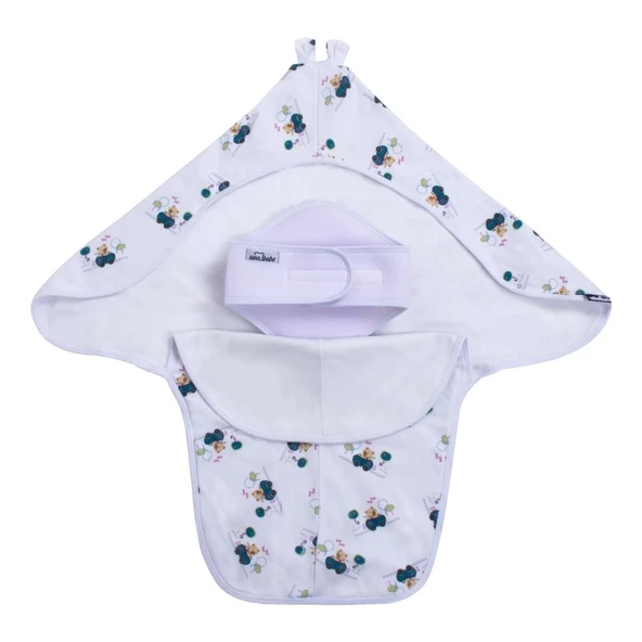 Sevi Bebe İnterlok Bel Koruyuculu Kundak Art-558 Arabalı Ayı - 5