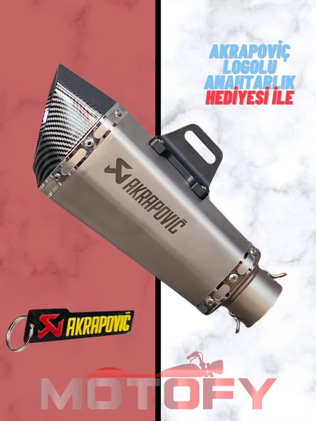 TİTANYUM MODEL YENİ VERSİYON AKREP EGZOZ 51MM SUSTURUCULU  A KALİTE (32CM)