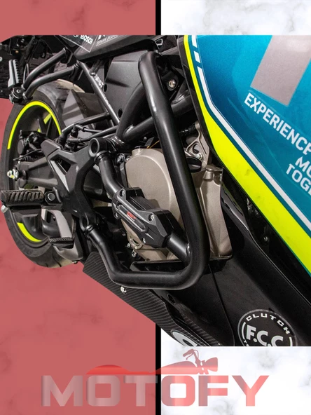 GP Kompozit CF Moto 250 SR 2020-2024 Uyumlu Motor Koruma Demiri Siyah - Resim 6