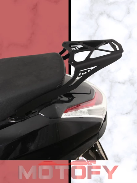 Gp Kompozit Honda Activa 2023-2024 Uyumlu Arka Çanta Demiri Siyah - 5