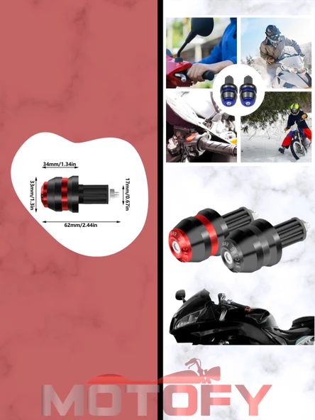 MOTOSİKLET MODİFİYE ALÜMİNYUM GİDON DENGE TAPASI AĞIRLIĞI UZAYIP KISALABİLEN 3 FARKLI KULLANIM ŞEKLİ (KARIŞIK RENK GÖNDERİLİR) - Resim 4