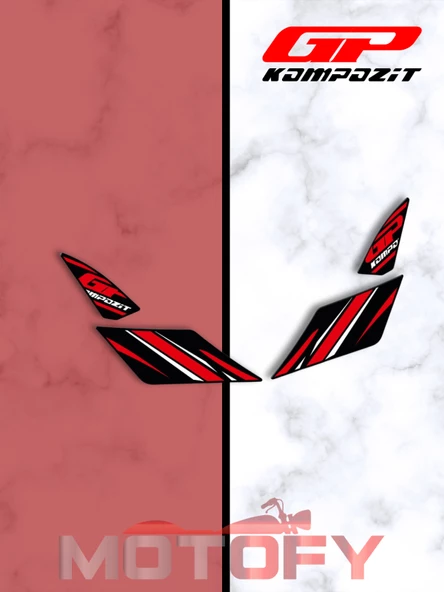 GP Kompozit Honda PCX 125 2021-2024 Uyumlu Artçı Ayak Pad Kırmızı - Resim 4