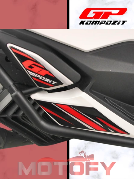 GP Kompozit Honda PCX 125 2021-2024 Uyumlu Artçı Ayak Pad Kırmızı - Resim 2