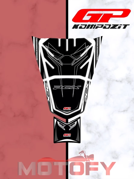 GP Kompozit Honda PCX 125 2021-2024 Uyumlu Tank Pad Gri