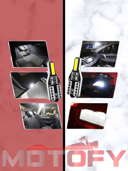 YENİ NESİL T10 LED ULTRA PARLAK MOTOSİKLET OTOMOBİL PARK PLAKA AMPÜLÜ (2 ADET) - Resim 2