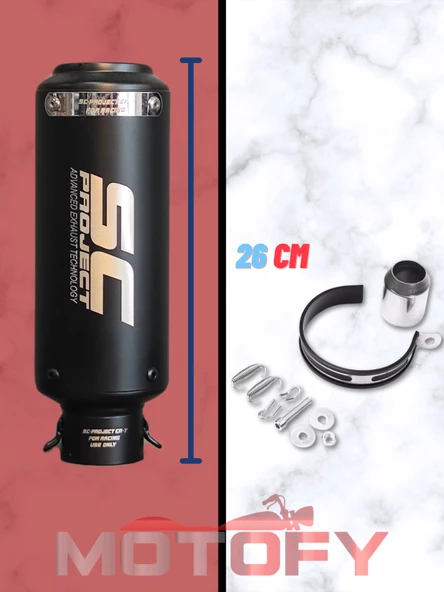 MAT SİYAH SC PROJECT PERFORMANS EGZOZU 26 CM - A KALİTE - Resim 3