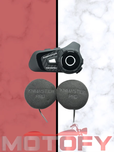 KNMASTER KN6100 PRO 2.NESİL KARBON MOTOSİKLET KASK İNTERKOM BLUETOOTH INTERCOM KULAKLIK SETİ - Resim 2
