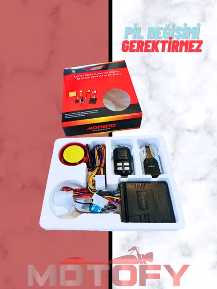 MOTOSİKLET ALARMI UZAKTAN ÇALIŞTIRMA ÖZELLİKLİ 125 dB YÜKSEK SESLİ (PİL DEĞİŞİMİ GEREKTİRMEZ) - Resim 2