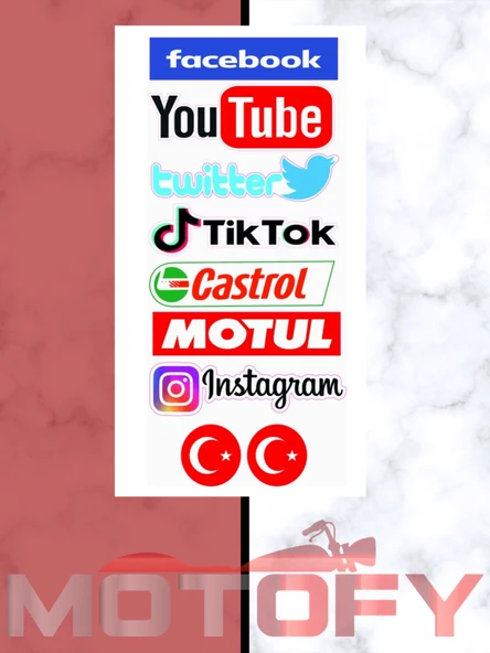 SOSYAL MEDYA ETİKET SETİ ürün görseli