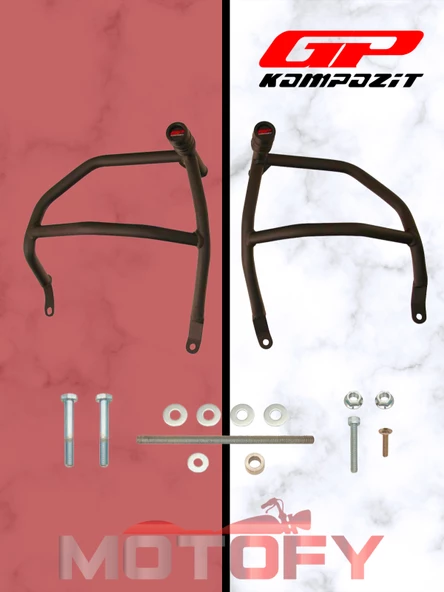 GP Kompozit Honda CB750 Hornet 2023-2024 Uyumlu Motor Koruma Demiri Siyah