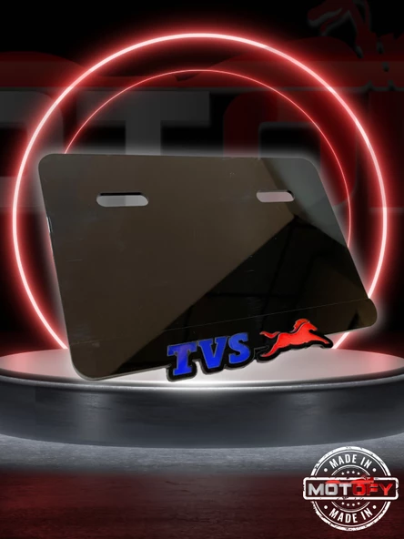 TVS LOGOLU PREMİUM PLEKSİ PLAKALIK 19X11,5 CM