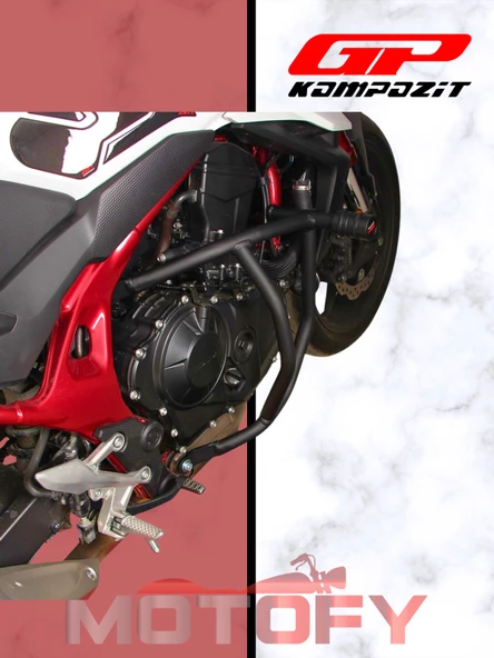 GP Kompozit Honda CB750 Hornet 2023-2024 Uyumlu Motor Koruma Demiri Siyah - Resim 5
