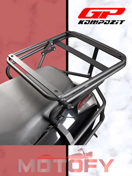 GP Kompozit Honda Activa 2023-2024 Uyumlu Damperli Arka Çanta Demiri Siyah - 4