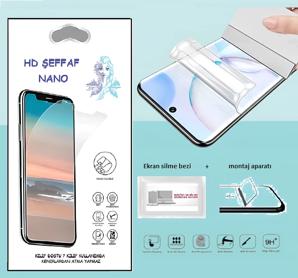 Samsung Galaxy M10 Nano Ekran Koruyucu İnce Esnek Hd Şeffaf