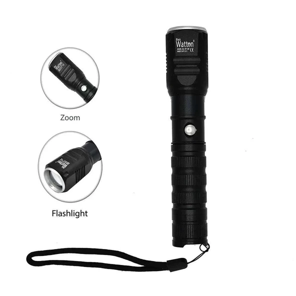 Şarjlı Pilli Zoomlu El Feneri  Wt-087 - Resim 4