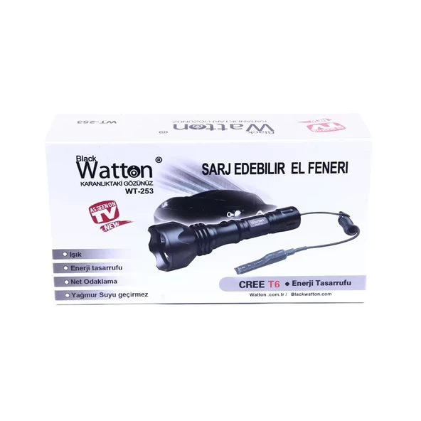 Orjinal 600 Lümen Tx6 Şarjlı Özel Avcı Feneri  Wt-253 - Resim 4