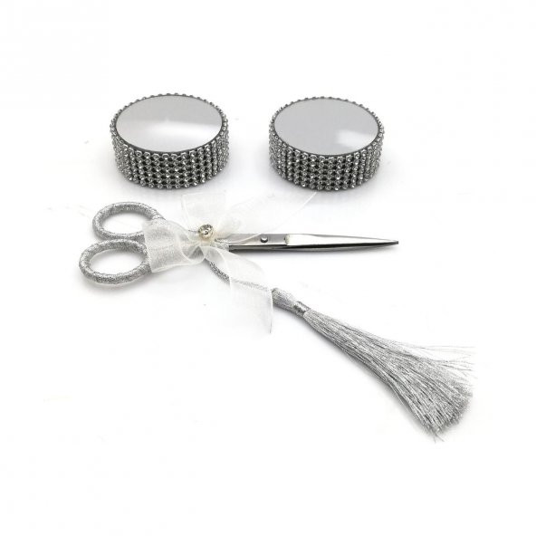 Lora Davet Sekizgen Cam Damat Fincanı ve Söz Nişan Tepsisi Takım (1 Adet) Beyaz - 54489 - 5