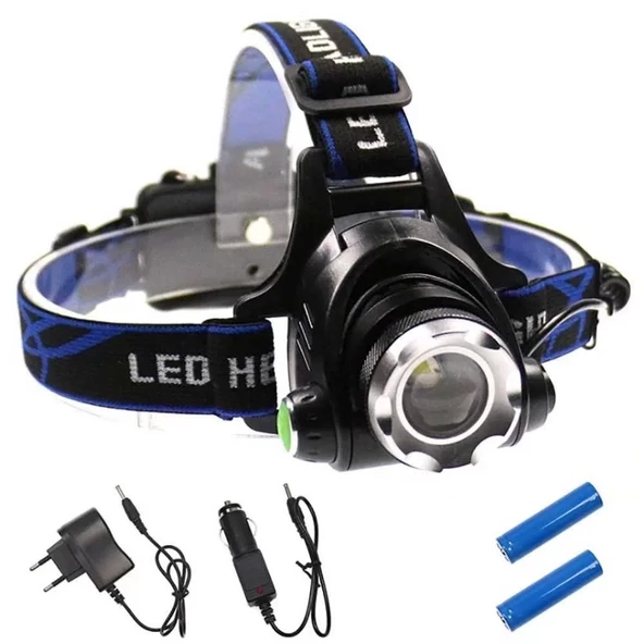 Orjinal 800 Lümen Tx6 Şarjlı Zoomlu Kafa Feneri Wt-120 - 2