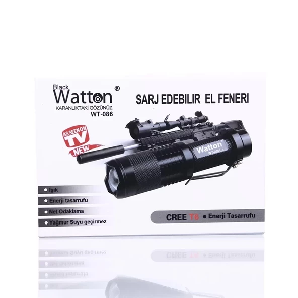 Orjinal 800 Lümen T6 Şarjlı El Feneri  Wt-086 - Resim 2
