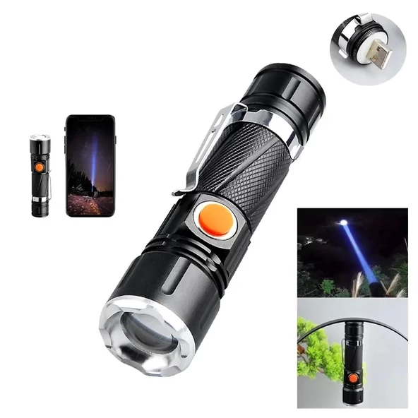 P50 Led Şarjlı Mıknatıslı Usb El Feneri  Wt-622 - Resim 2