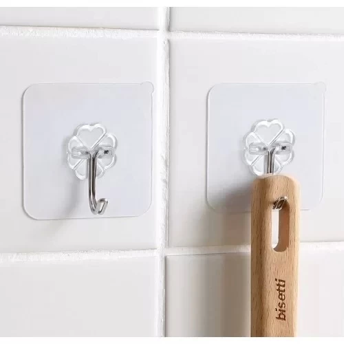 Kendinden Yapışkanlı Şeffaf Askı 5 Li Set - Resim 3