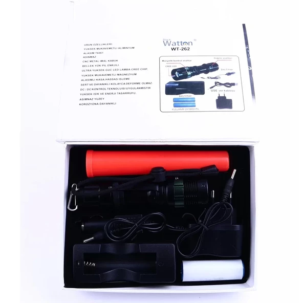 Sinyalli Acil Durum El Feneri Cree5  Wt-262 - Resim 2