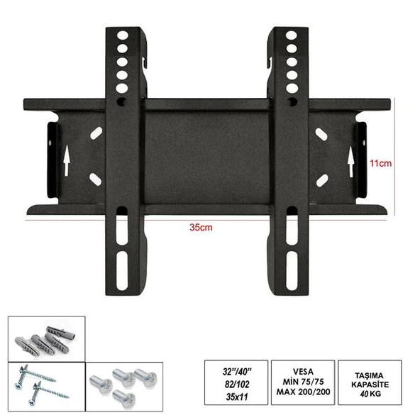 UFİX 3511 Lcd Askı Aparatı Sabit 32-40 İnç 82-102Cm