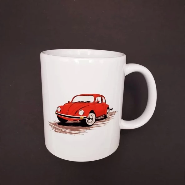 Kırmızı Vosvos Baskılı Kupa ürün görseli