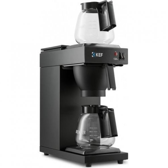 KEF Filtro Ofis ve Ev Siyah Çift Demlikli Filtre Kahve Makinesi FLT120.2