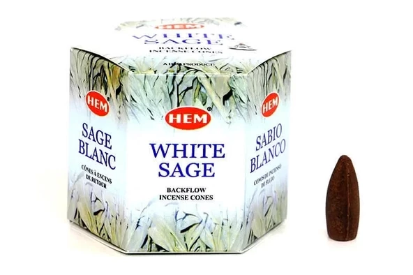 White Sage Back Flow Cones