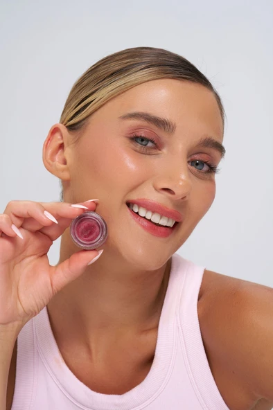 Kuatra Pink Begonia Doğal İçerikli Nemlendirici - Antioksidan Işıltı Veren Balm (Ruj - Allık - Göz Farı) 7ml - 12