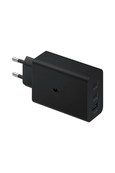 Samsung Ep-t6530n Type C & Type A Hızlı Şarj Aleti Üçlü (65w-25w-15w) - Siyay