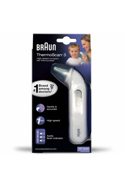 Braun Termometre Thermoscan Irt 3030 Ateş Ölçer Braun Kulaktan Ateş Ölçer