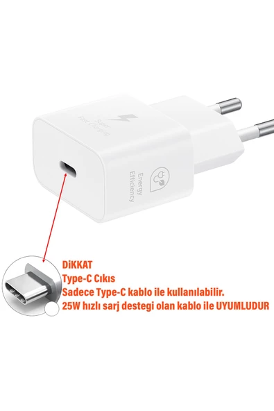 Samsung 25W Süper Hızlı Type-C Şarj Aleti Samsung EP-T2510N (Samsung Türkiye Garantili) - 4