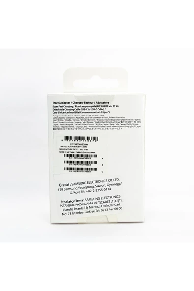 Samsung Galaxy A34 5G Fast Charging 25W Type-C Çıkışlı Kablolu Şarj Aleti Beyaz(Samsung Türkiye Gara - 6