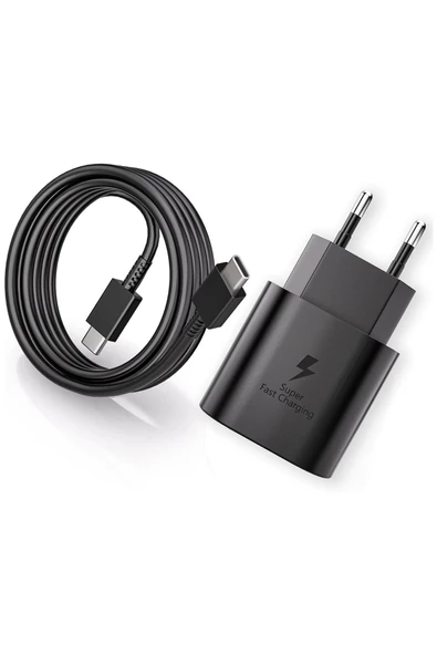 Samsung EP-TA800 Type-C Şarj Aleti 25W HIZLI - Type C Kablo Set (Samsung Türkiye Garantili) - 4