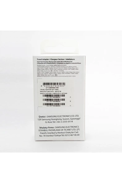 Samsung Galaxy A34 5G Type-C Fast Şarj Adaptörü 25W Beyaz (Samsung Türkiye Garantili) - 5