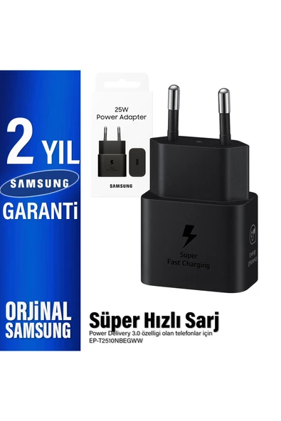 Samsung EP-T2510N TYPE C Şarj Aleti 25W Süper Hızlı Type-C Şarj Adaptörü (Samsung Türkiye Garantili)