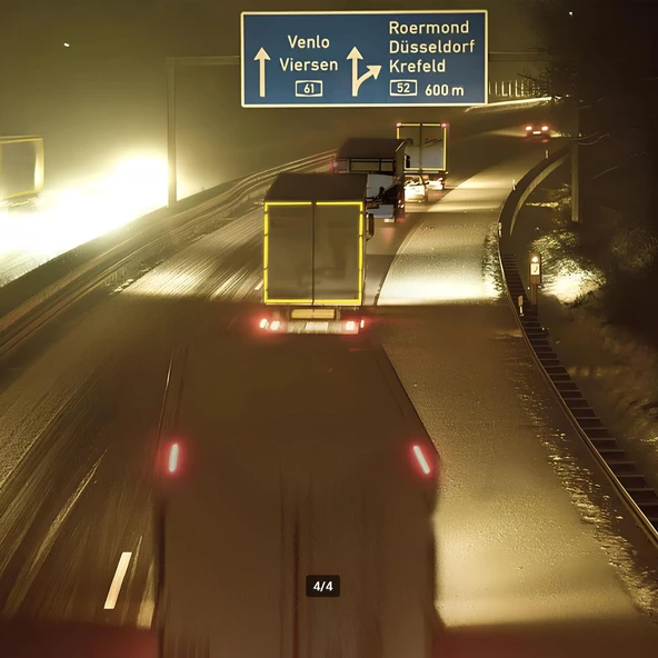 Tüvtürk Onaylı 1 Metre Sarı Parçalı Reflektörlü Reflektif Fosforlu Şerit Bant Kesikli İkaz Bandı - 5
