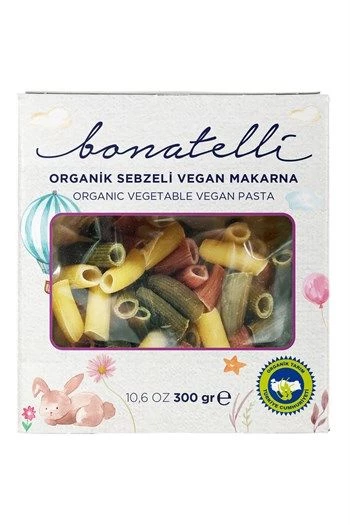 PASTA BONATELLİ ORGANİK SEBZELİ VEGAN MAKARNA 300 GR