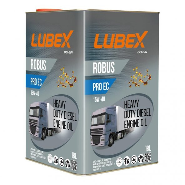 Lubex Robus Pro EC 15W-40 18 Lt Üstün Performanslı Motor Yağı