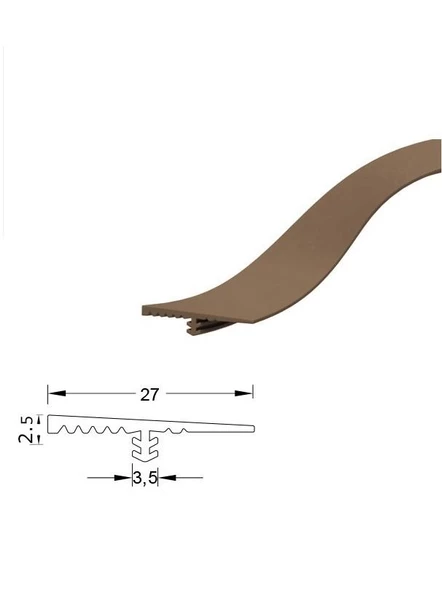 Contacall Ahşap Amerikan Panel Kapı Fitili 25 Metre Kahverengi Ortadan Tırnaklı Geniş Model - 2