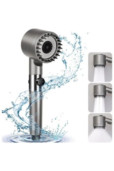 TopTic Filtreli Duş Başlığı Basınçlı Yağmurlama Fıskiye 3 Mod - 5