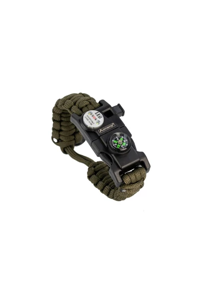 Orgaz Orcamp Paracord Hayatta Kalma Bilekliği Haki OUT-4300